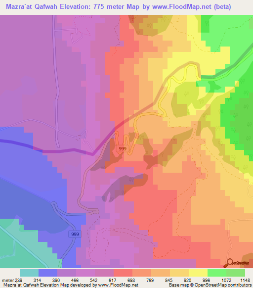 Mazra`at Qafwah,Syria Elevation Map