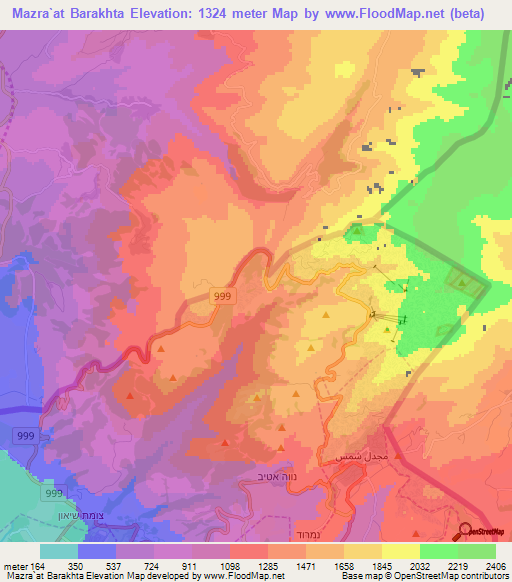 Mazra`at Barakhta,Syria Elevation Map