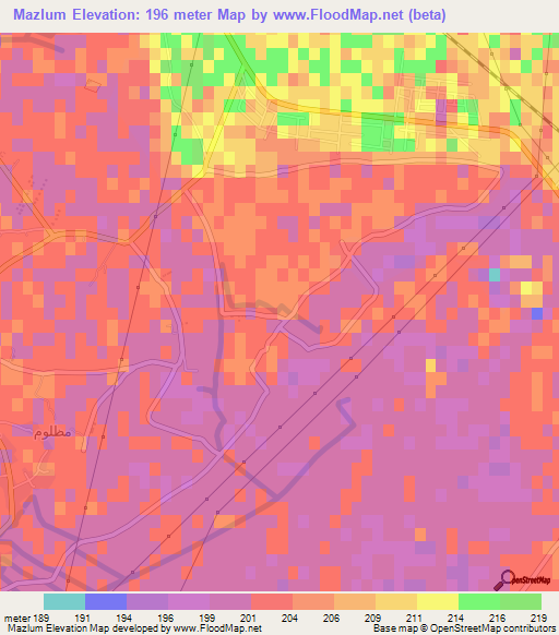 Mazlum,Syria Elevation Map