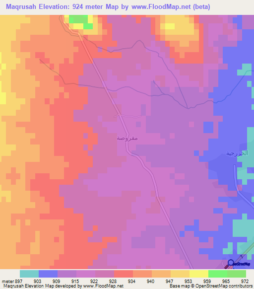 Maqrusah,Syria Elevation Map