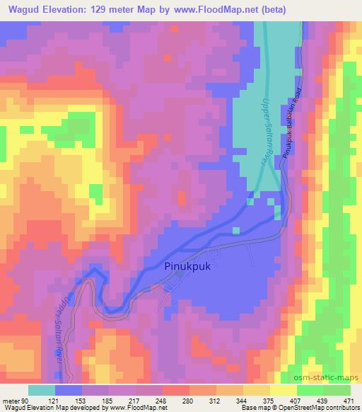 Wagud,Philippines Elevation Map
