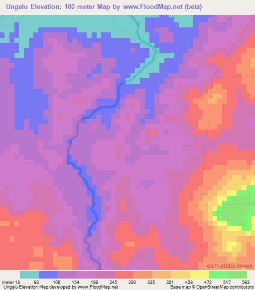 Ungalu,Philippines Elevation Map