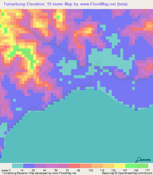 Tumarbong,Philippines Elevation Map