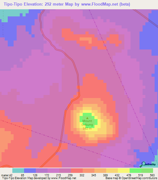 Tipo-Tipo,Philippines Elevation Map