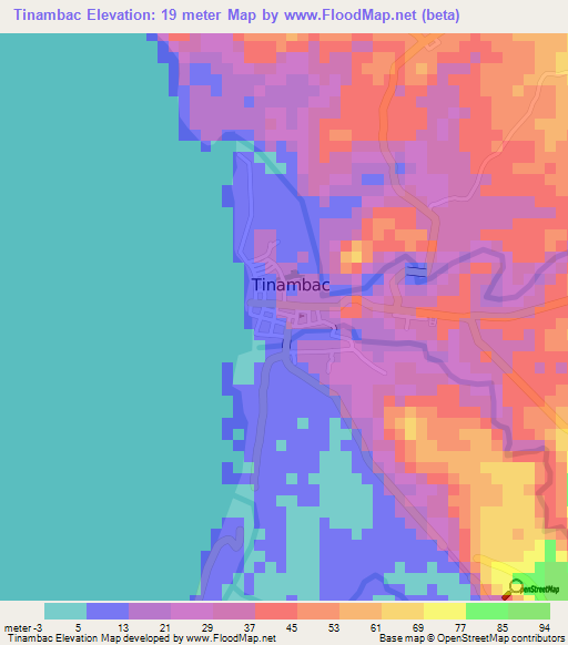 Tinambac,Philippines Elevation Map