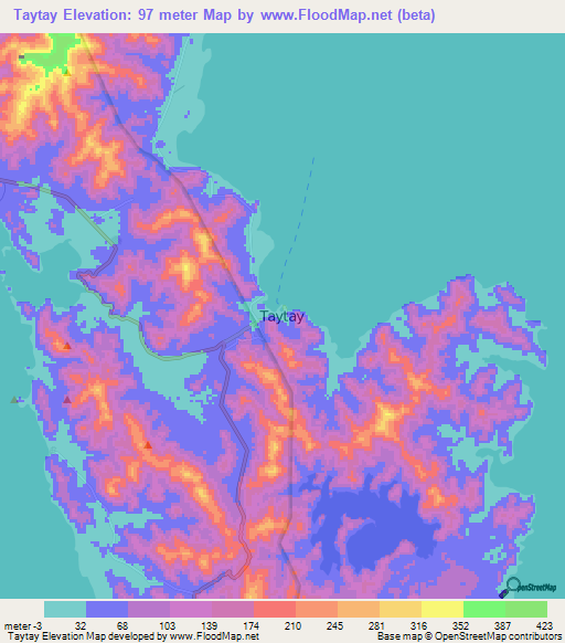 Taytay,Philippines Elevation Map