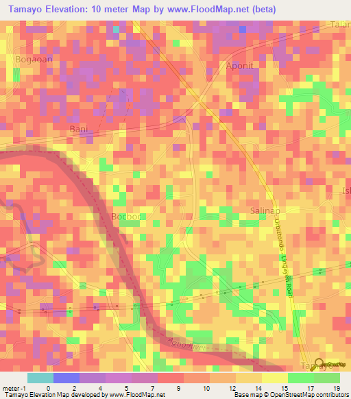 Tamayo,Philippines Elevation Map