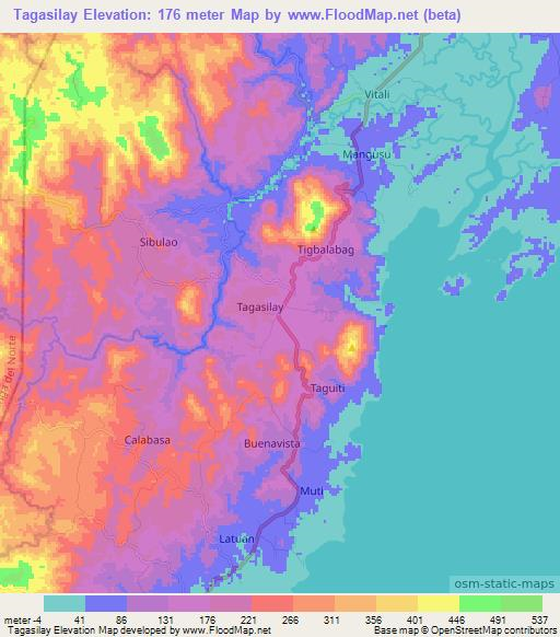 Tagasilay,Philippines Elevation Map