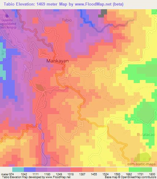 Tabio,Philippines Elevation Map