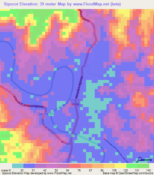 Sipocot,Philippines Elevation Map