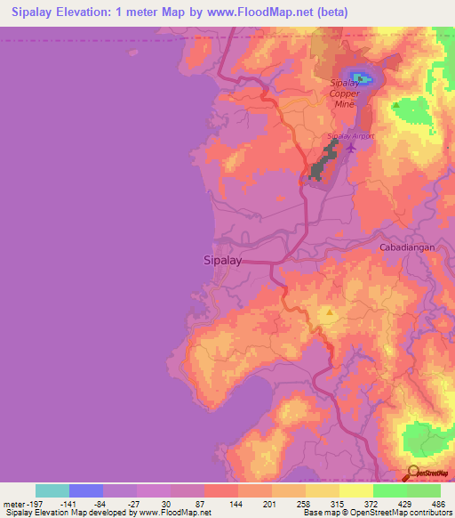 Sipalay,Philippines Elevation Map