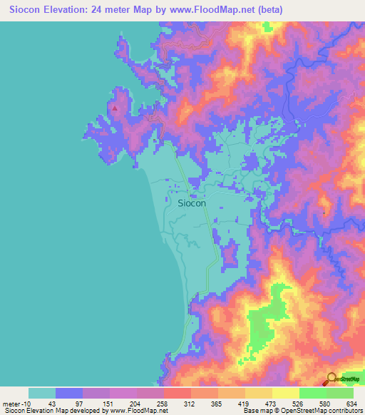 Siocon,Philippines Elevation Map