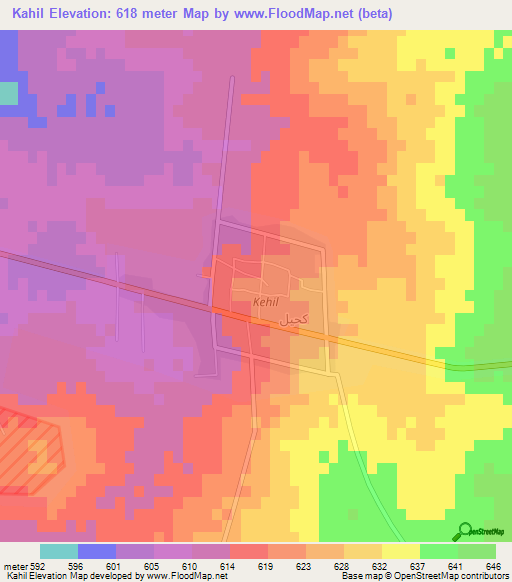 Kahil,Syria Elevation Map