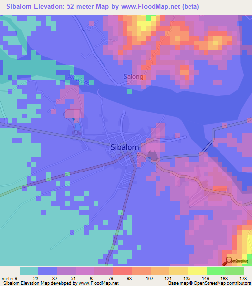 Sibalom,Philippines Elevation Map