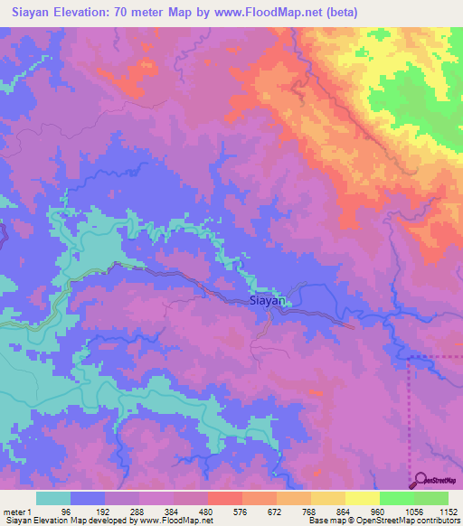 Siayan,Philippines Elevation Map
