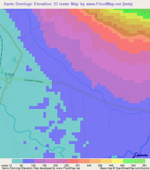 Santo Domingo,Philippines Elevation Map