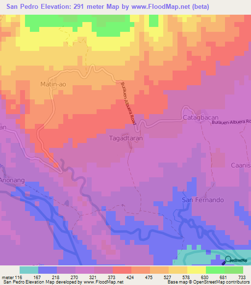 San Pedro,Philippines Elevation Map