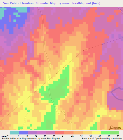 San Pablo,Philippines Elevation Map