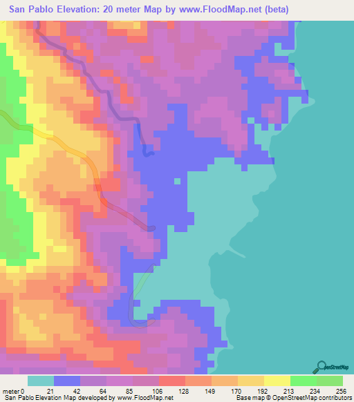 San Pablo,Philippines Elevation Map