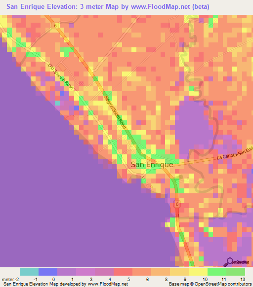 San Enrique,Philippines Elevation Map