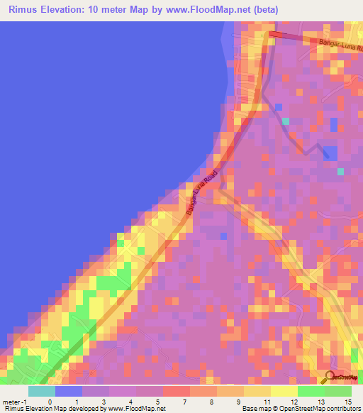 Rimus,Philippines Elevation Map