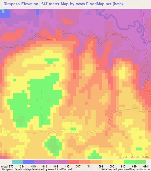 Rimpeso,Philippines Elevation Map