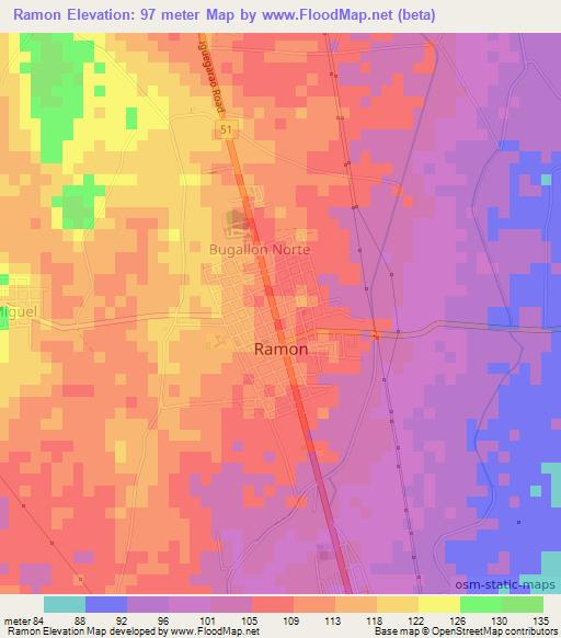 Ramon,Philippines Elevation Map