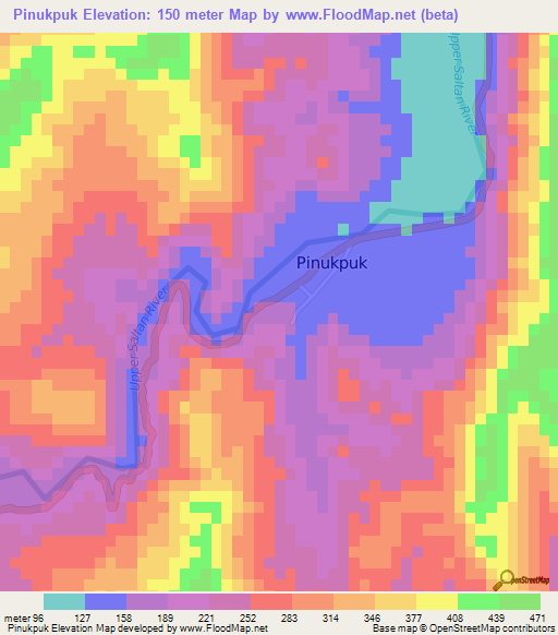 Pinukpuk,Philippines Elevation Map
