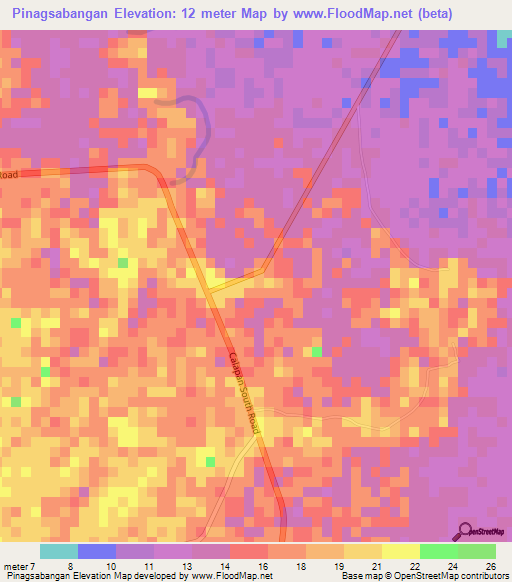 Pinagsabangan,Philippines Elevation Map