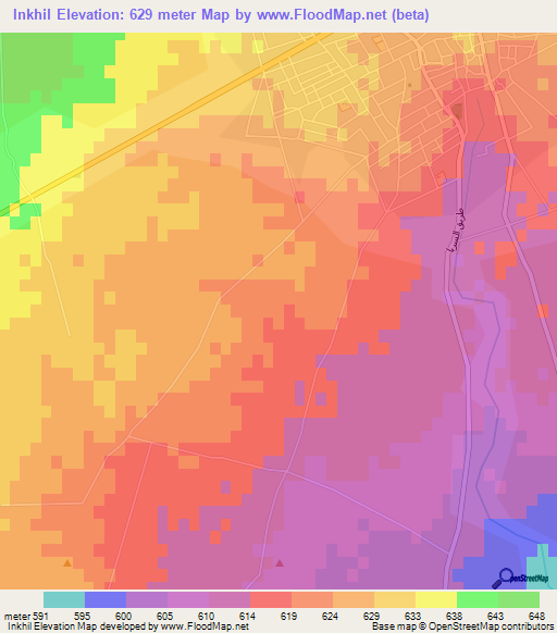 Inkhil,Syria Elevation Map