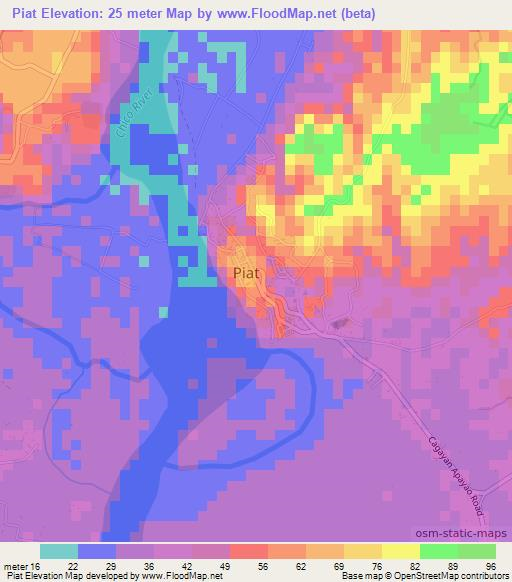 Piat,Philippines Elevation Map