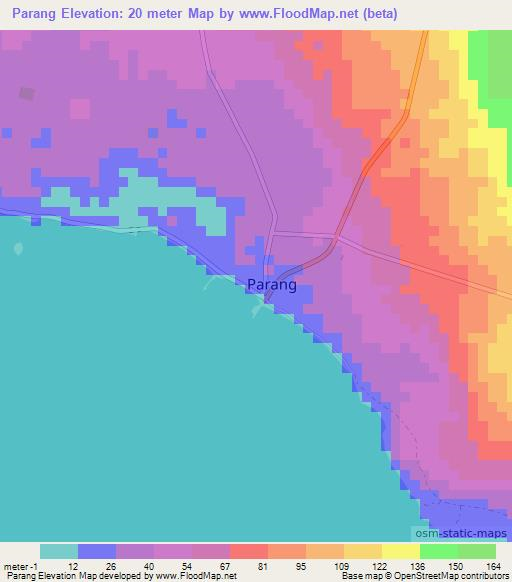 Parang,Philippines Elevation Map