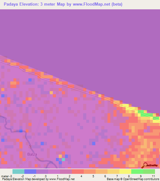 Padaya,Philippines Elevation Map