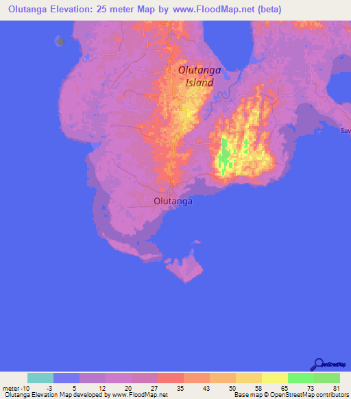 Olutanga,Philippines Elevation Map