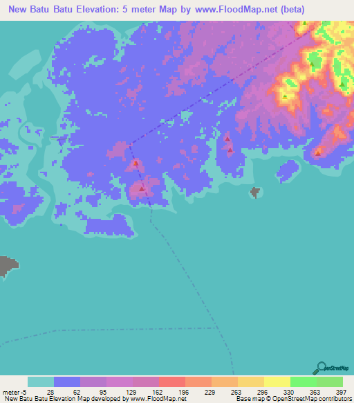 New Batu Batu,Philippines Elevation Map