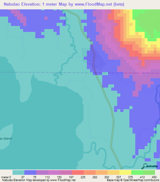 Nabulao,Philippines Elevation Map
