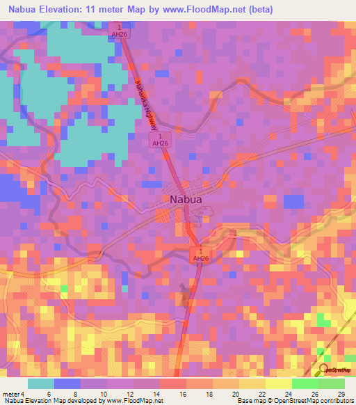 Nabua,Philippines Elevation Map