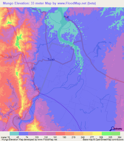 Mungo,Philippines Elevation Map