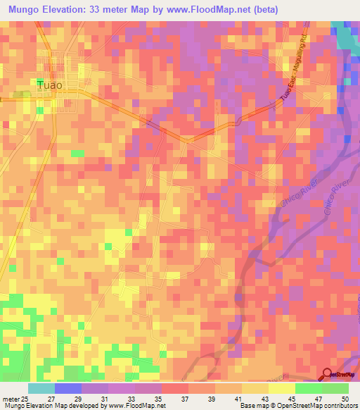 Mungo,Philippines Elevation Map