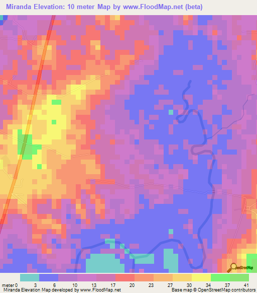 Miranda,Philippines Elevation Map
