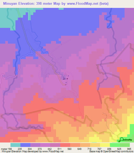 Minuyan,Philippines Elevation Map