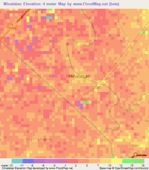 Minalabac,Philippines Elevation Map