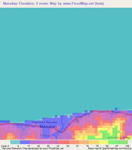Manukan,Philippines Elevation Map