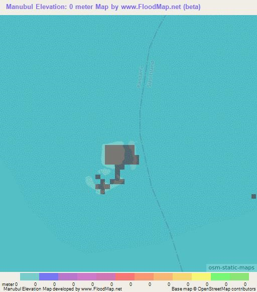 Manubul,Philippines Elevation Map