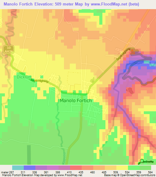 Manolo Fortich,Philippines Elevation Map