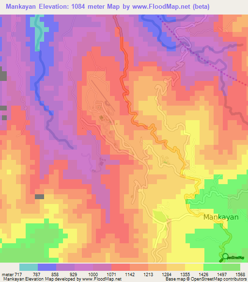 Mankayan,Philippines Elevation Map