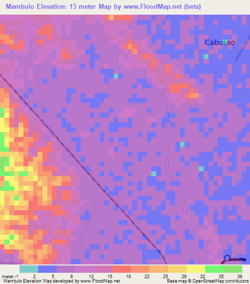 Mambulo,Philippines Elevation Map