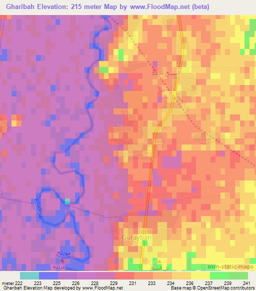 Gharibah,Syria Elevation Map