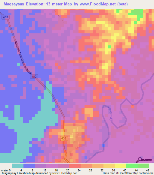 Magsaysay,Philippines Elevation Map