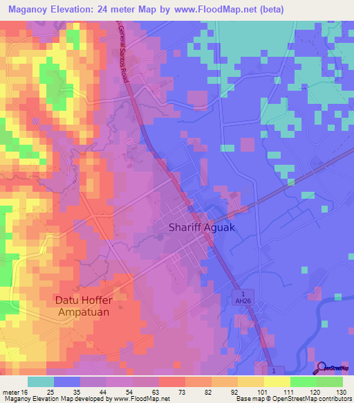 Maganoy,Philippines Elevation Map